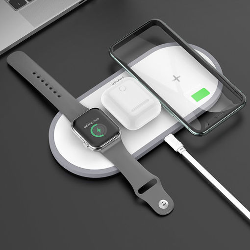 صورة Hoco CW24 3-in-1 Wireless Charger Tabletop Charging Dock