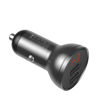 Picture of Baseus Digital Display Dual USB 4.8A Car Charger 24W with Three Primary Colors 3-in-1 Cable USB 1.2M-Black Suit Grey