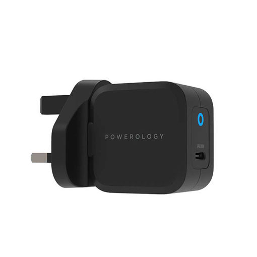Picture of Powerology Ultra-Compact 20W PD GaN Charger UK - Black