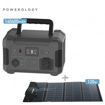 Picture of Powerology Portable Power Generator 140400mAh 500W QC 18W PD 45W - Black + Foldable Solar Panel 120W PD 45W - Black