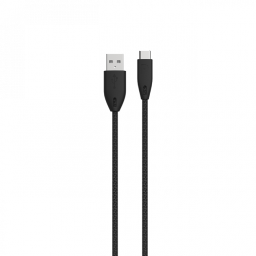 صورة Powerology Braided USB-A to Type-C Cable 1.2M - Black