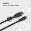 صورة Powerology Braided USB-A to Type-C Cable 1.2M - Black