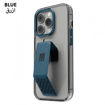 صورة Levelo Morphix Clara Grip stand IMD Clear Back Case Protective/Classy iPhone 14 Pro max Compatibility - Blue
