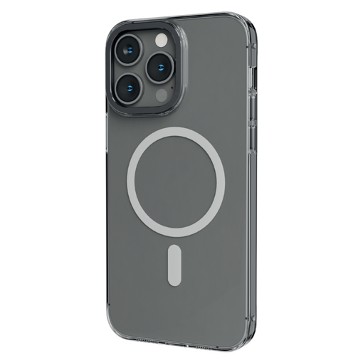صورة Levelo MagSafe Sensa Clear Back Case For iPhone 14 Pro Max - Clear/Grey