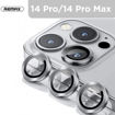 Picture of  IPHONE 14/14 PRO/14 PRO MAX GLASS CAMERA CREATION SERIES - BLACK-Gold-White-purple color