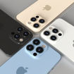 Picture of  IPHONE 14/14 PRO/14 PRO MAX GLASS CAMERA CREATION SERIES - BLACK-Gold-White-purple color