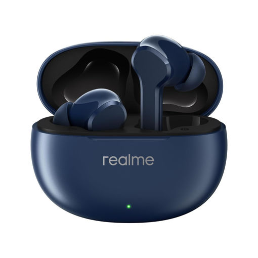 صورة realme Buds T110 with AI ENC for calls, upto 38 hours of Playback and Fast Charging Bluetooth Headset  (Jazz Blue, True Wireless)